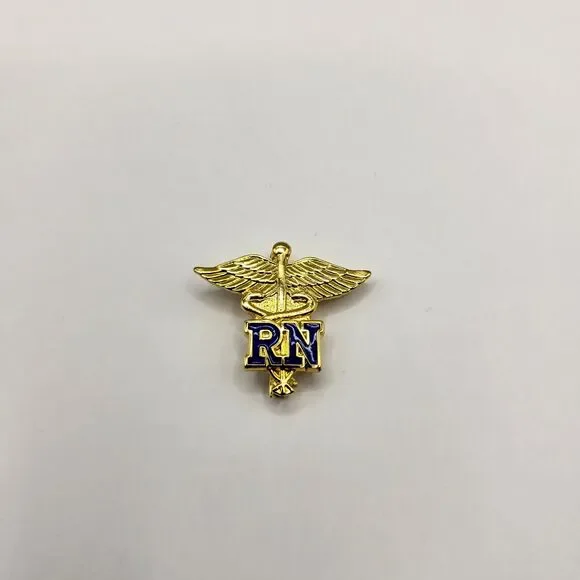 Registered Nurse RN Pin Medical Caduceus Pin Lapel Pin Registered Nurse Gift - Picture 3 of 4